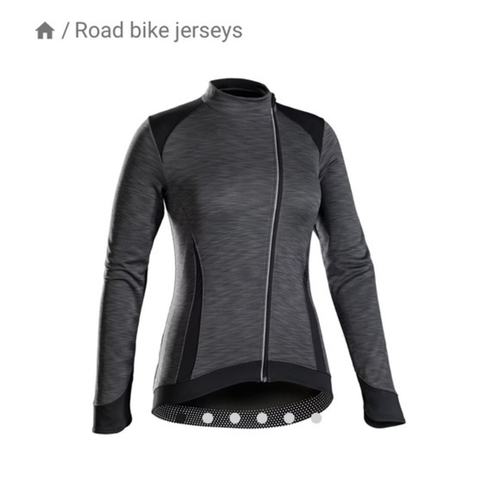 NWT bontrager Women's road bike jersey cycling Gray Jacket front zip